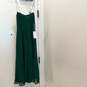 Reformation Juliette Dress in Emerald NWT